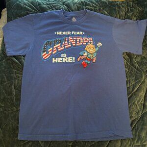 Grandpa Men's Short Sleeve T-shirt - Royal Blue - Size Large (42/44)